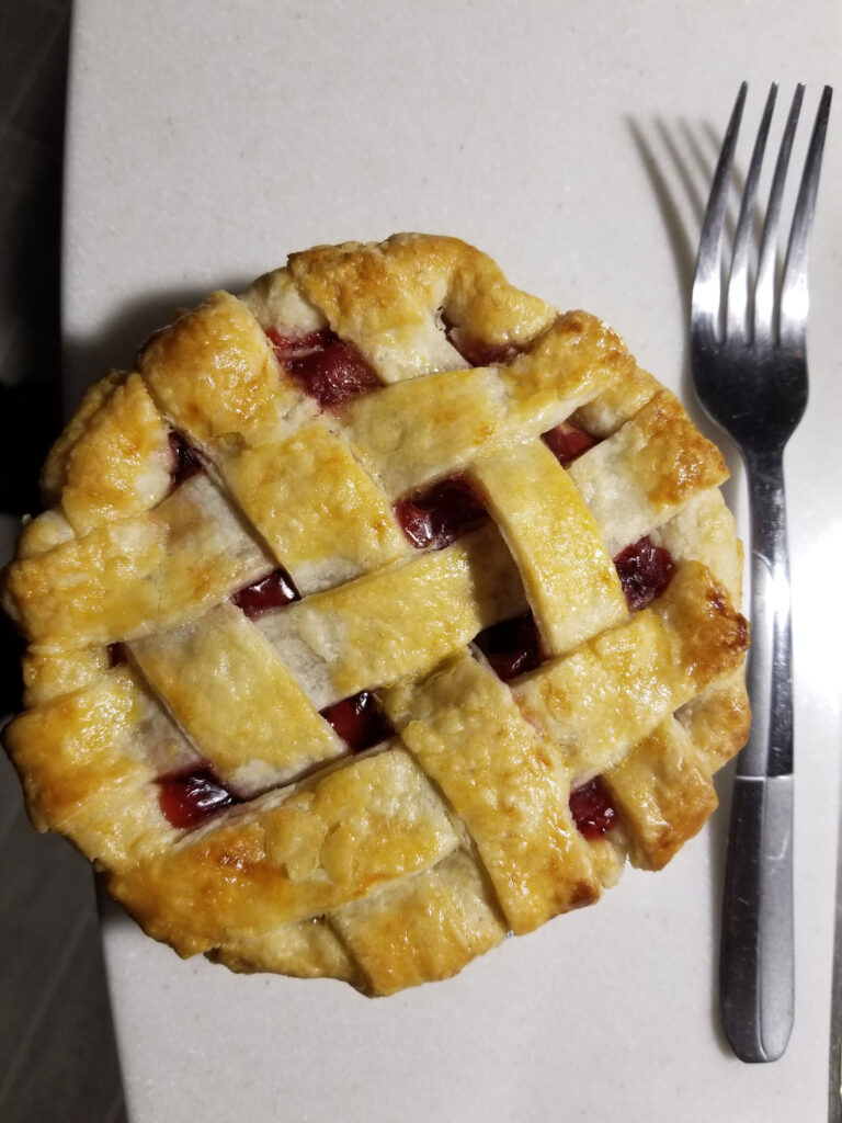 Fresh-baked cherry pie